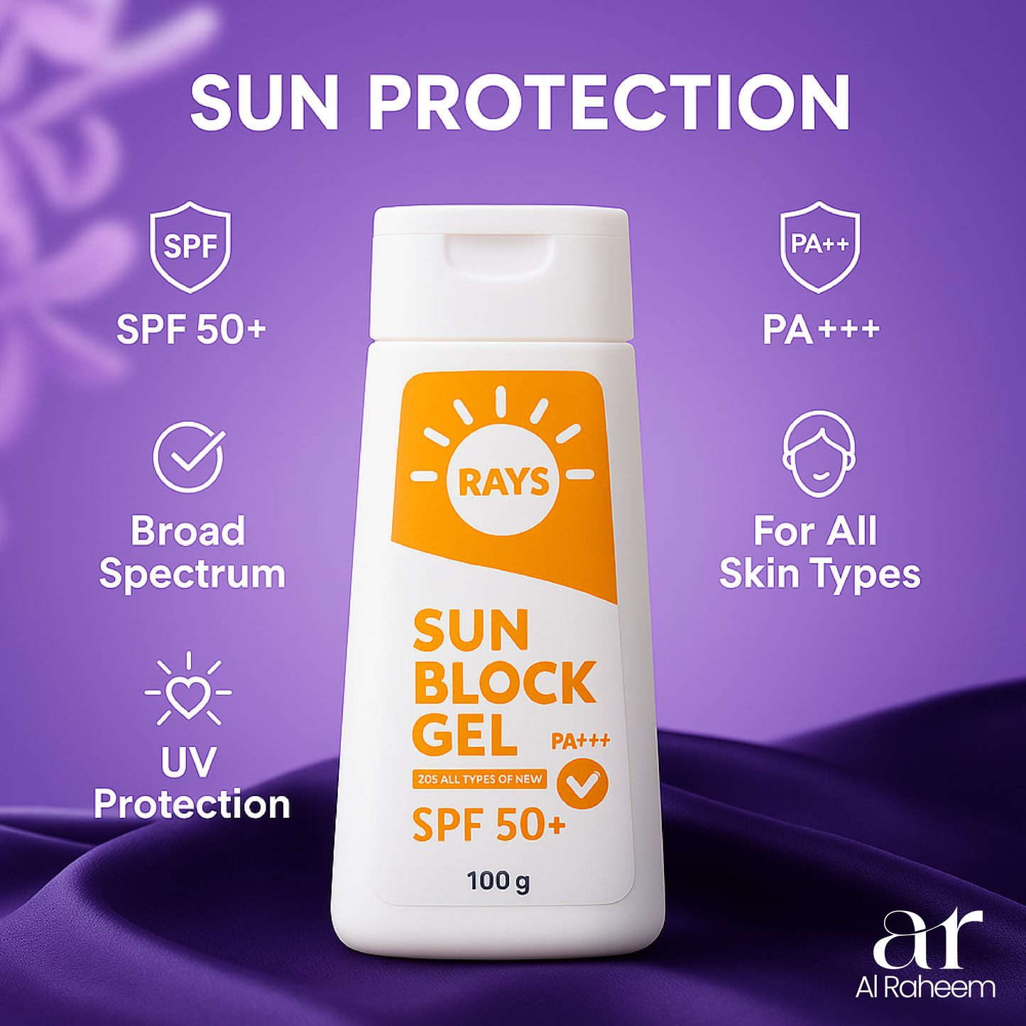 Sunblock Gel SPF 50+ PA+++ | Ultra-Light Sun Protection & Hydration