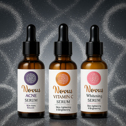 All in 1 Bundle of 3 Serums |  Whitening Serum | Acne Serum | Vitamin C Serum